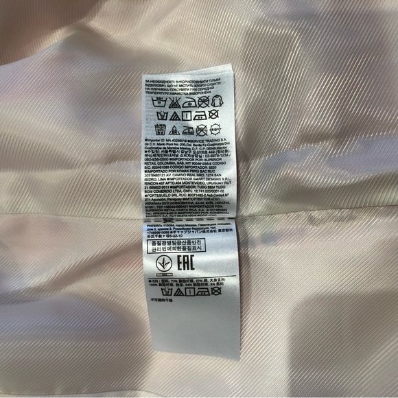 Banana Republic Pink Stripe Coat Women Size M - Picture 11 of 17